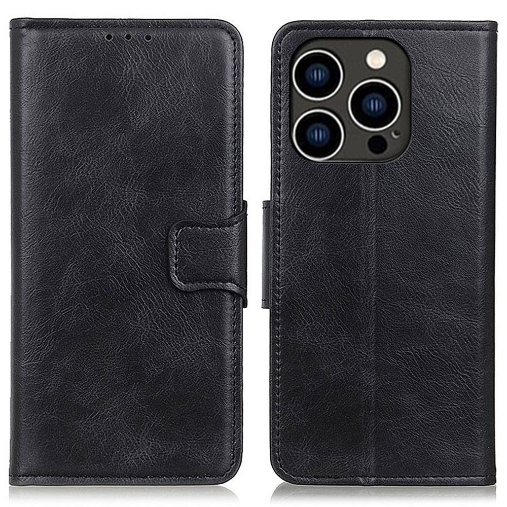 Pro iPhone 15 Pro Max PU kožené pouzdro Crazy Horse Texture Wallet Stand Kryt na telefon proti pádu Pro iPhone 15 Pro Max PU kožené pouzdro Crazy Horse Texture Wallet Stand Kryt na telefon proti pádu